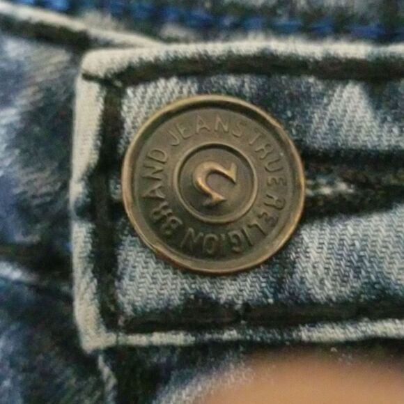 𝅺True Religion Blue Geno Slim Fit Super T size 20 - Picture 6 of 9